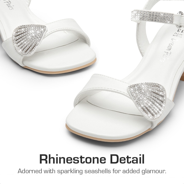 Girls Sandals Ankle Strap - WHITE - 1